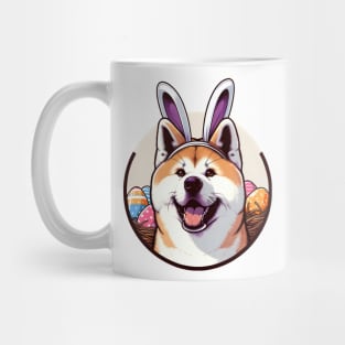 Akita with Bunny Ears Embraces Easter Spirit Mug